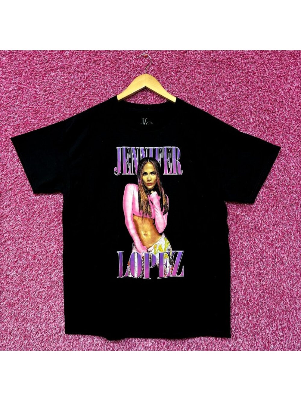 Jennifer Lopez JLO Signature Neon Poster Dance Pop Tee L